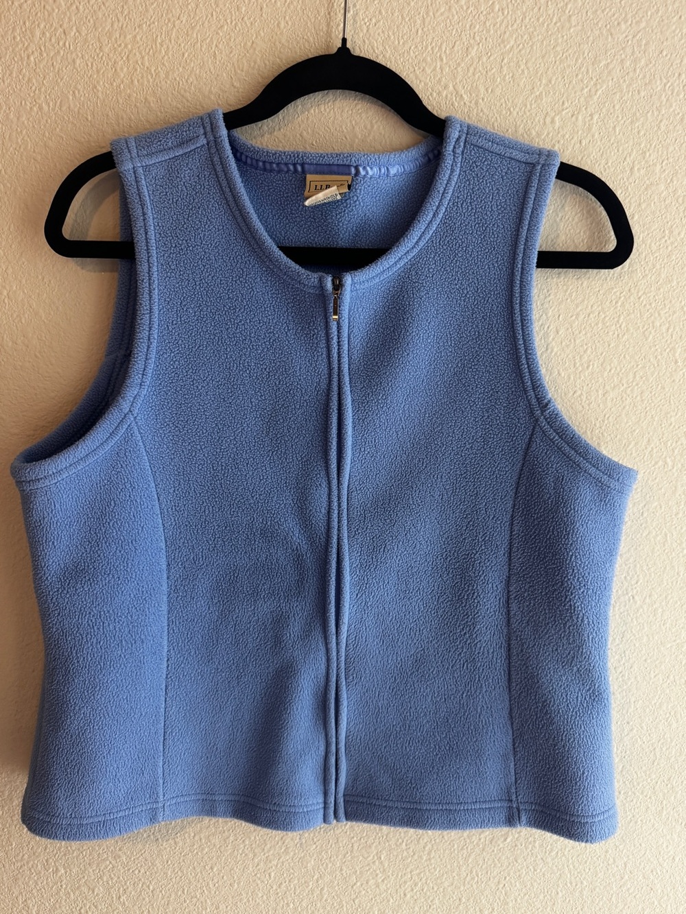 LL Bean Women Full Zip Polartec Fleece Vest Periwinkle Blue Medium Reg 0BGD2